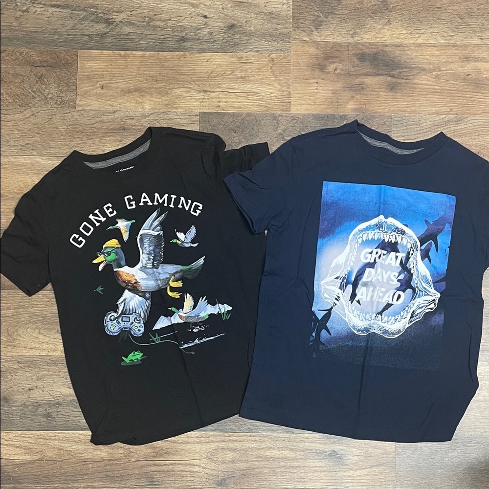 Old Navy Kids Graphic Tees - Black and Navy